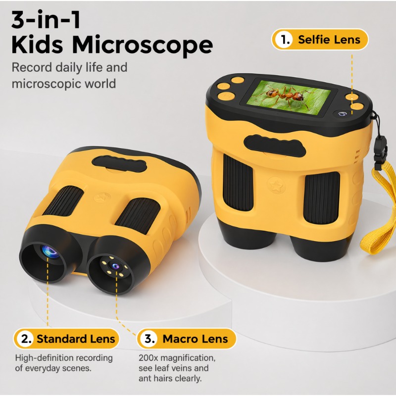 Kids Education News - Cyfrowa kamera mikroskopowa 4K 1000X dla