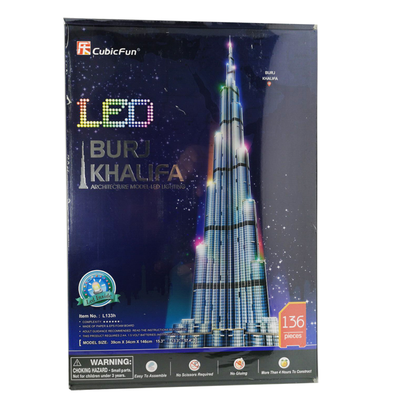 Kids Education Dubai - Puzzle 3d 1.5m Dubai Burj Khalifa